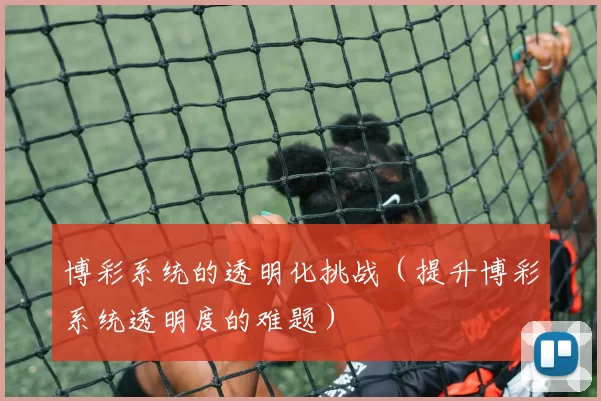 博彩系统的透明化挑战（提升博彩系统透明度的难题）